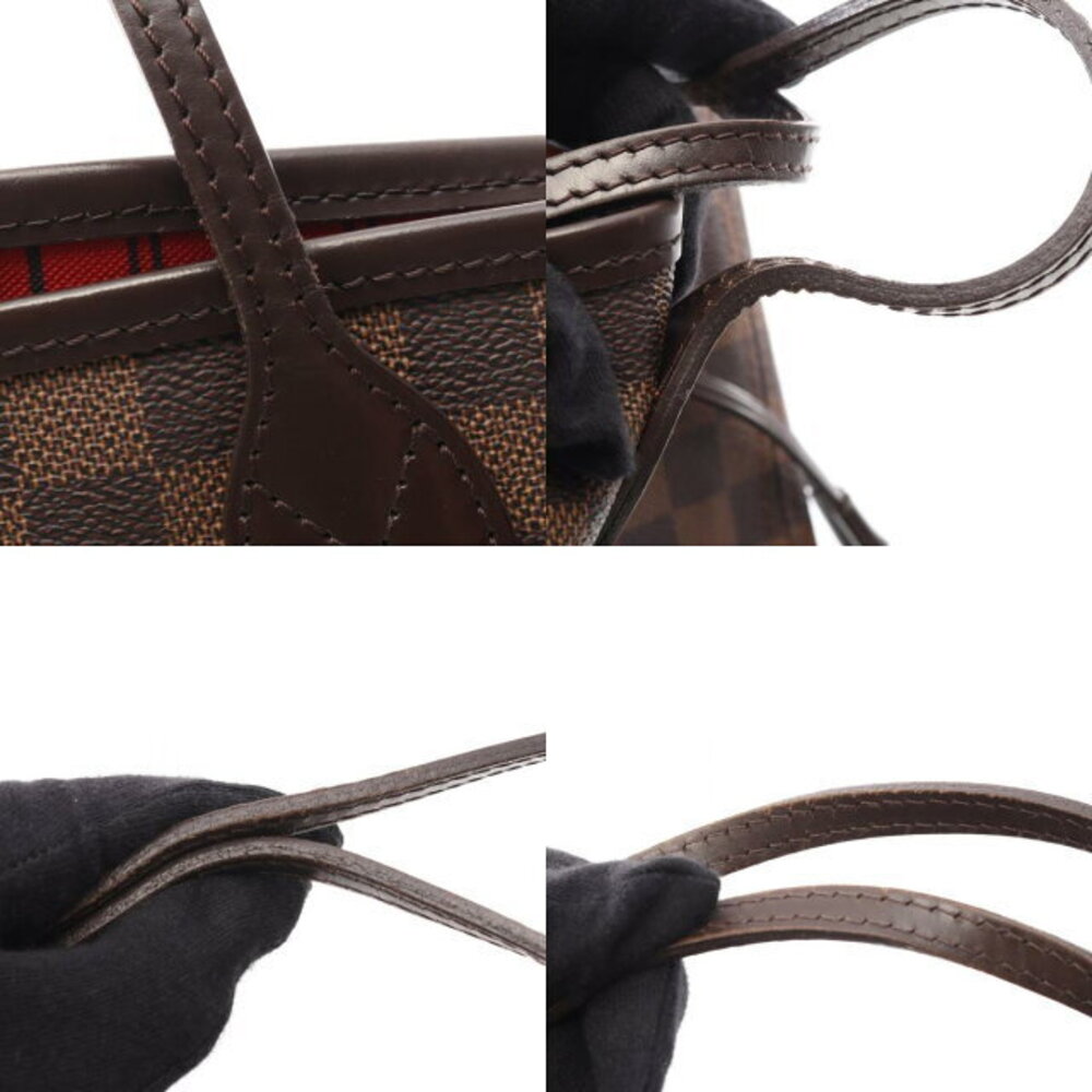 Louis Vuitton Neverfull Tote Bag Canvas Leather Damier Brown - Picture 10 of 10
